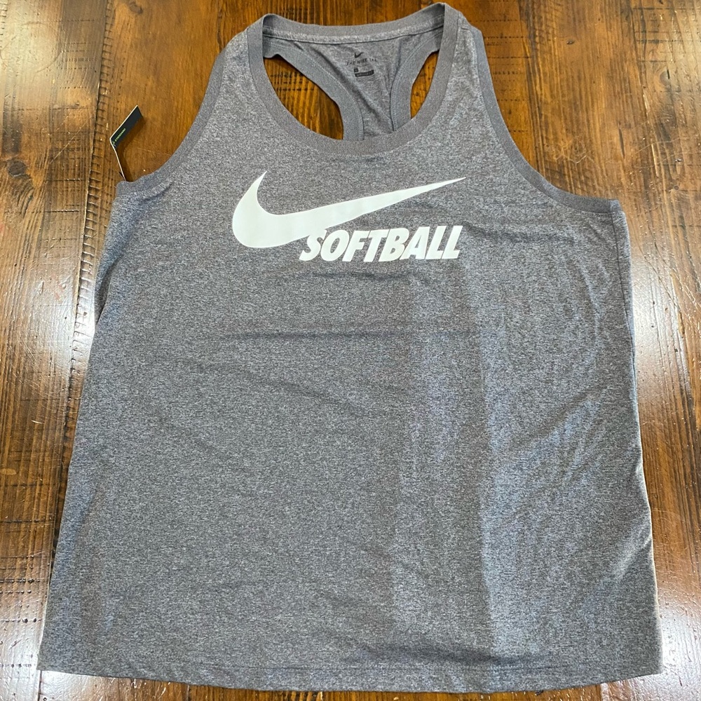 Women’s Nike Softball Tank Top / Sleeveless Shirt Gray Color Size XL NEW Workout